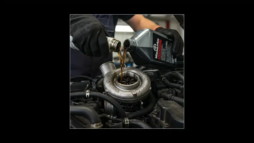 an image of a person pouring out into the engine of car with both hands