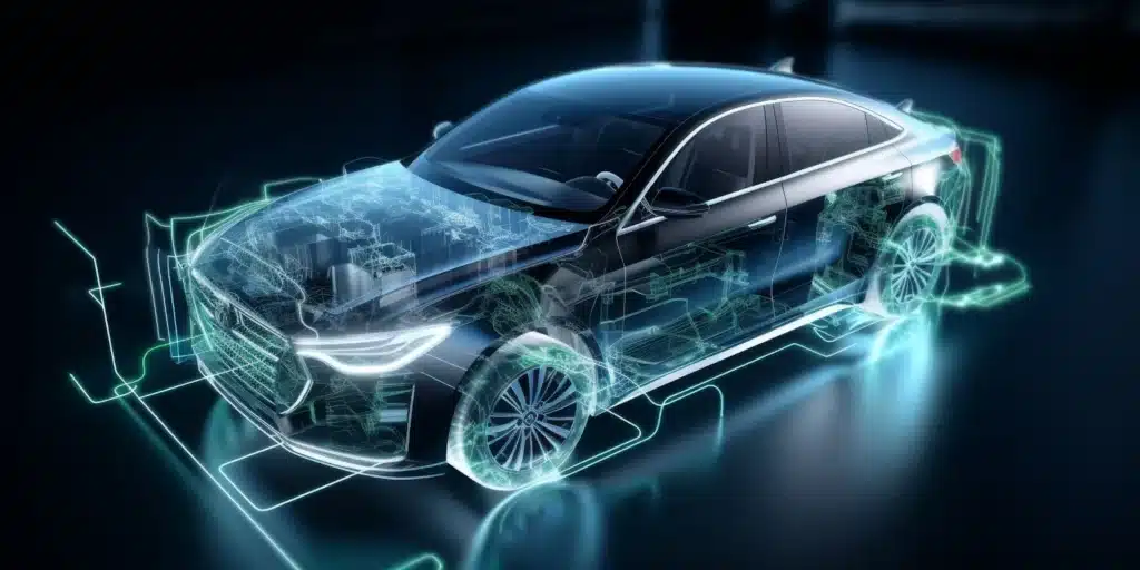an image of a car showing how to Service a Hybrid Electric Vehicle System
