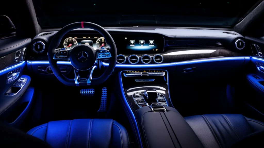 an image of the interior of the a luxury car