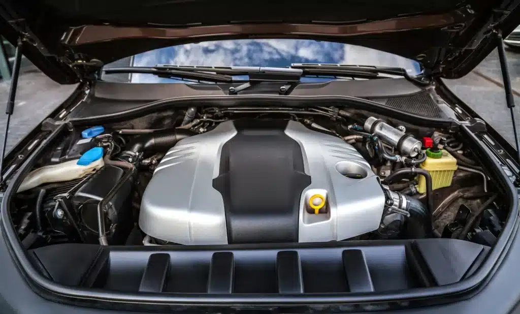 an image of the engine of an electric car