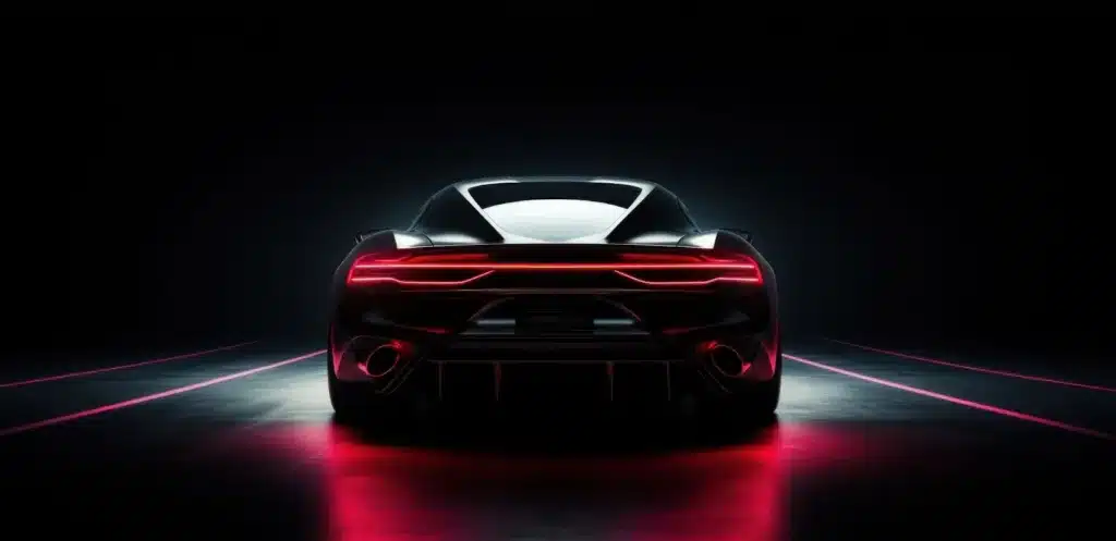 an image of the back side of a bugatti