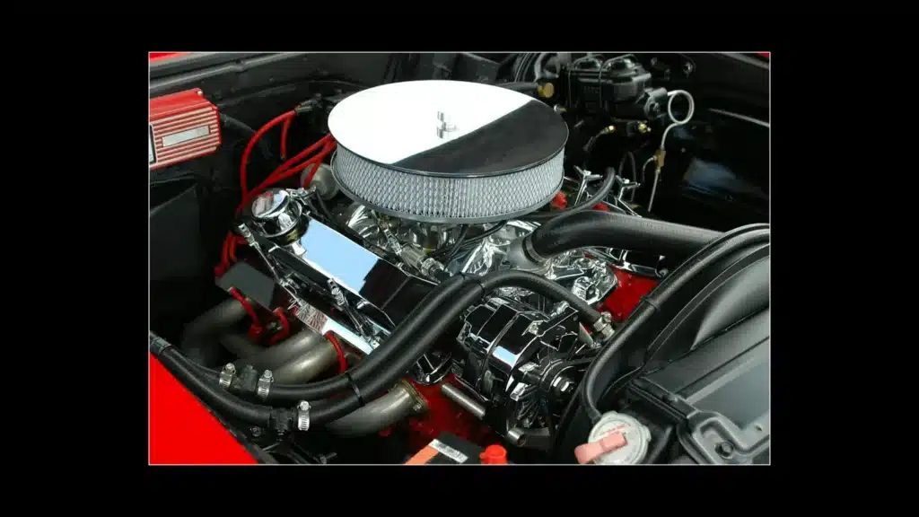 an image showing the engine of a car