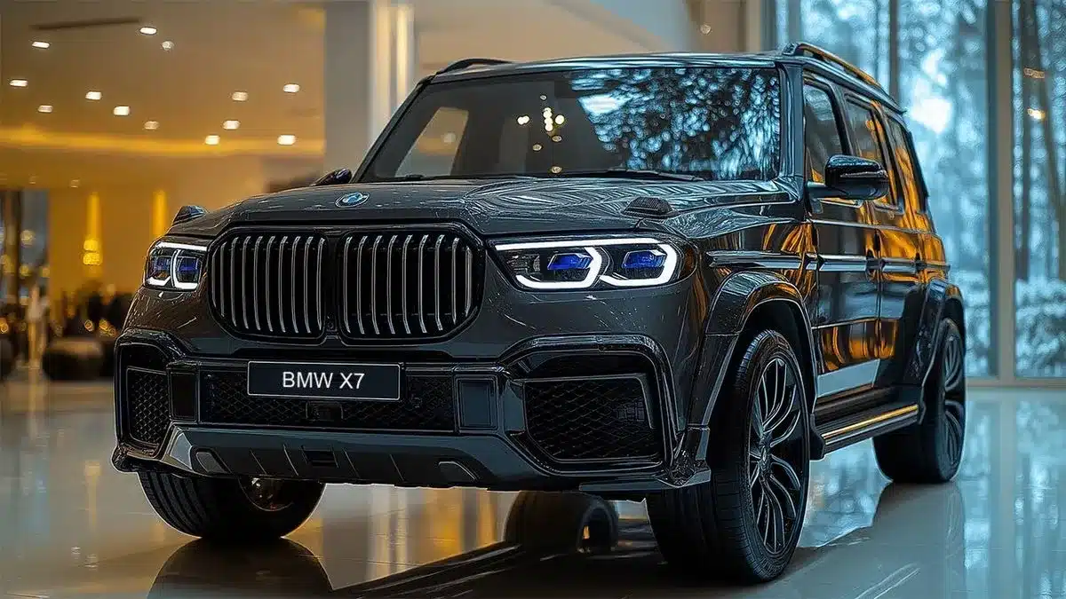 an image af a luxury car standing in a showroom