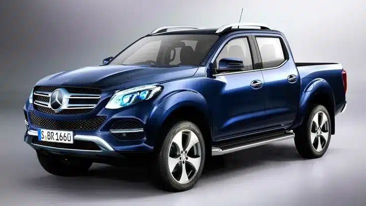 an image showing GLE class mercedes benz on the road- classes of mercedes benz