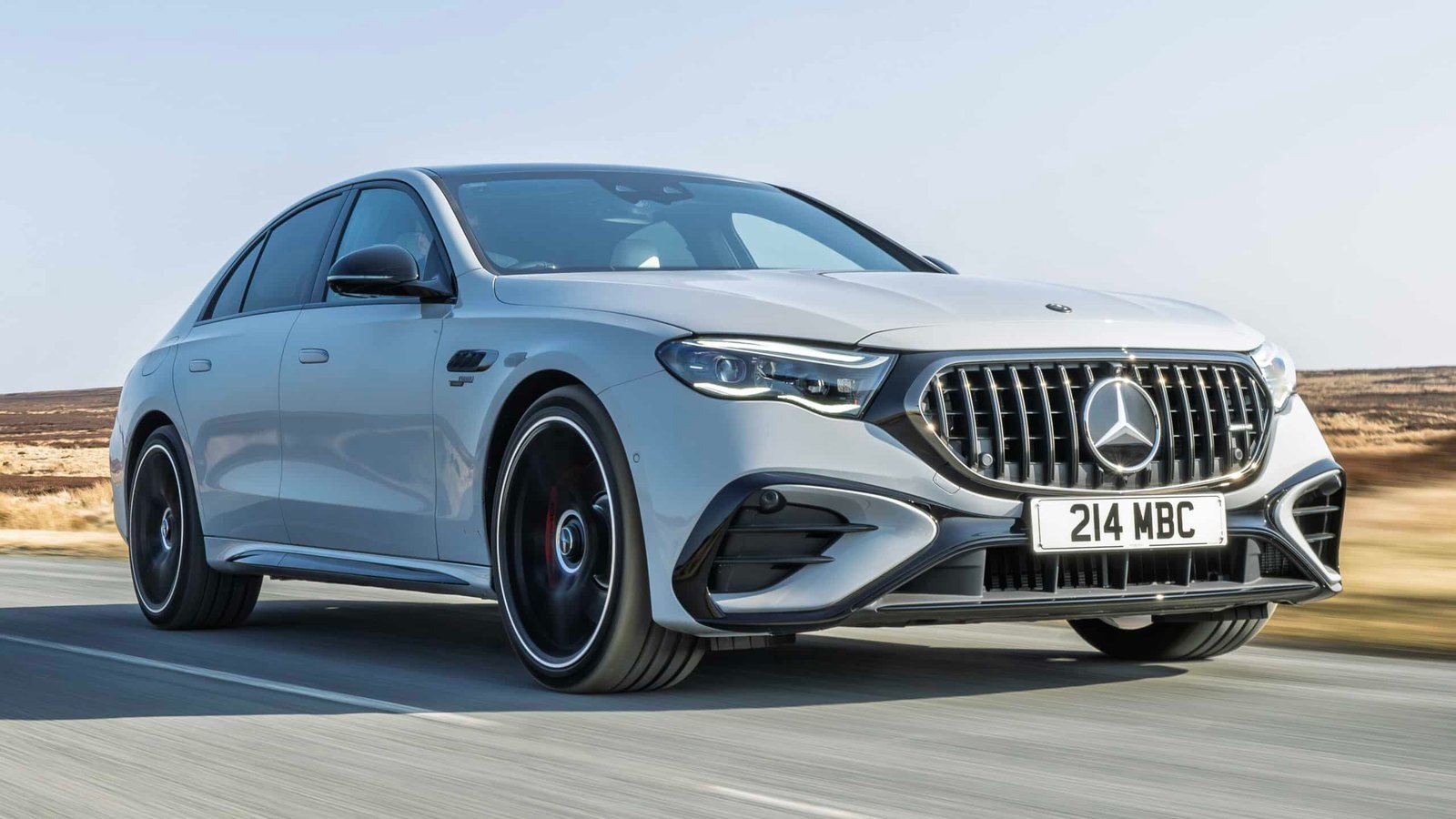 an image showing a luxury Mercedes Benz on the highway