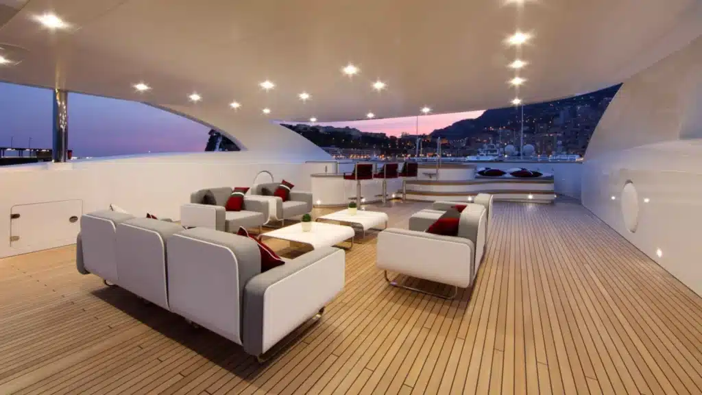 an image showing luxury yacht interior design