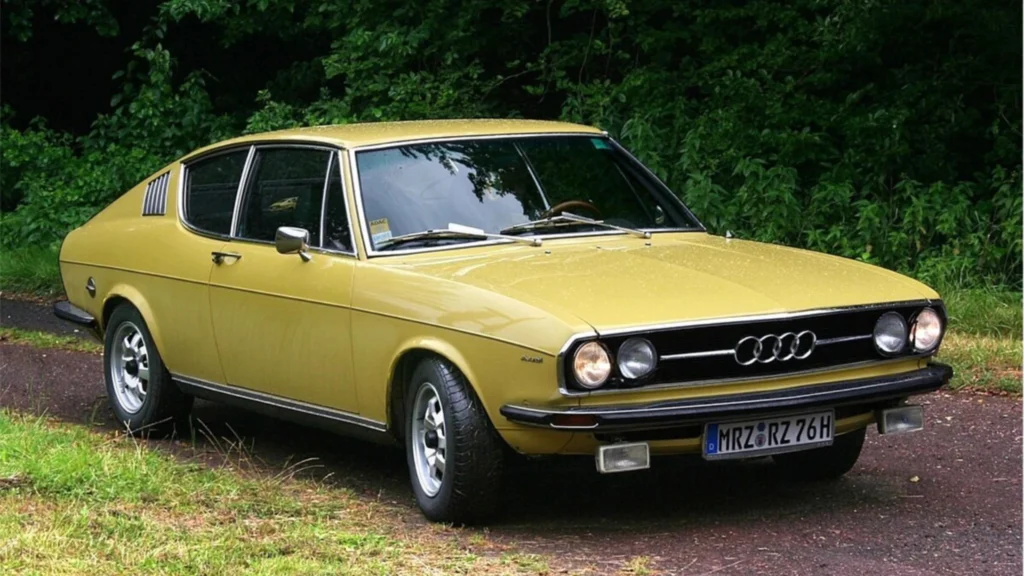 yellow old audi
