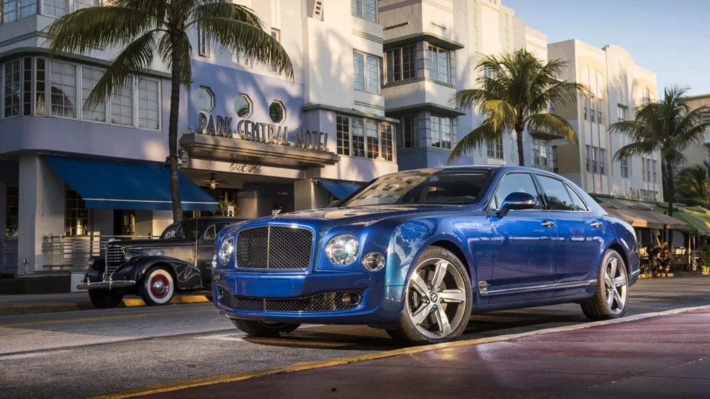 an image showing a blue luxury MPG car