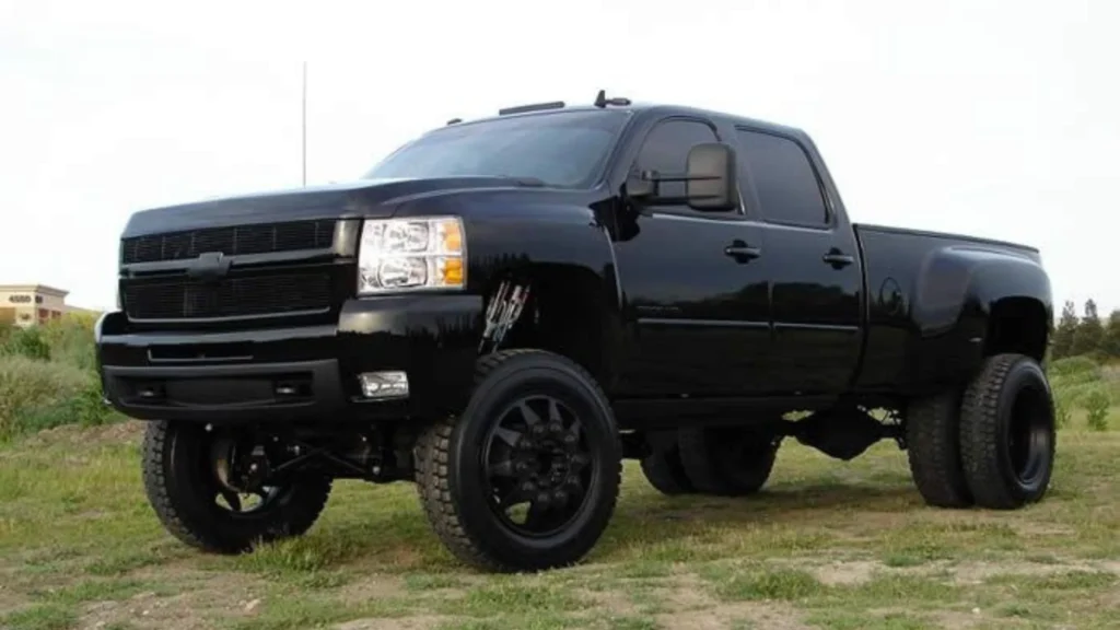 an image showing a black Lexus Dually Truck 