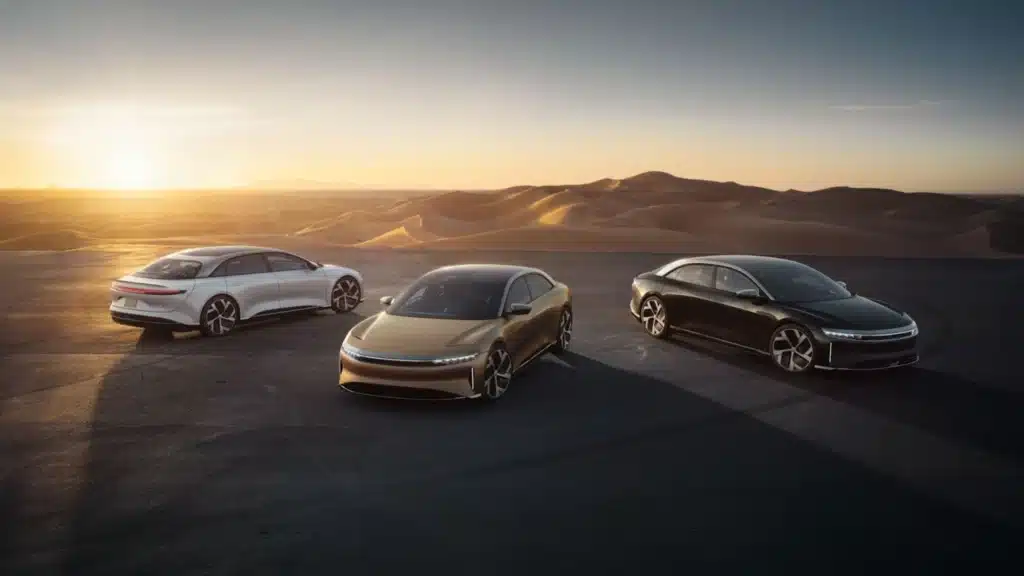 an image showing black luxury cars