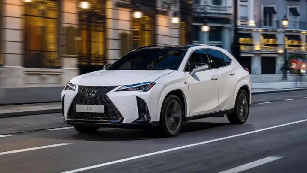 an image about A white Lexus Small SUV