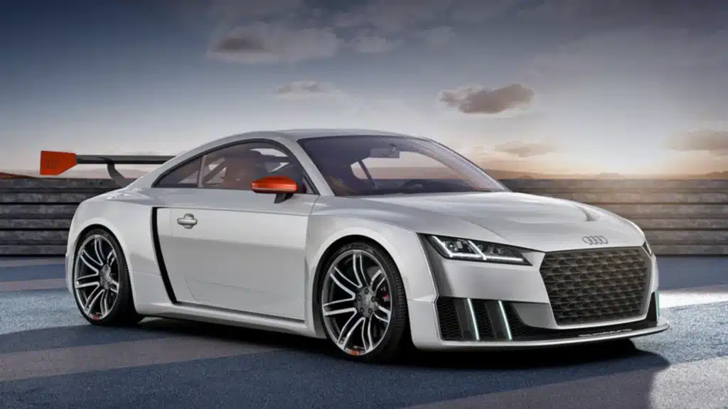 an image showing a white Audi