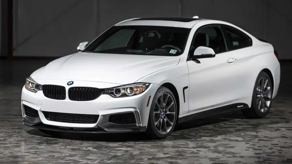 an image showing a white bmw