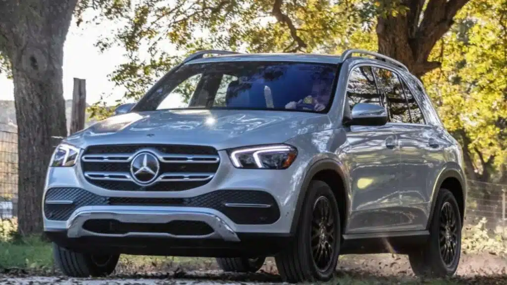 an image showing a white Safest Luxury SUV
