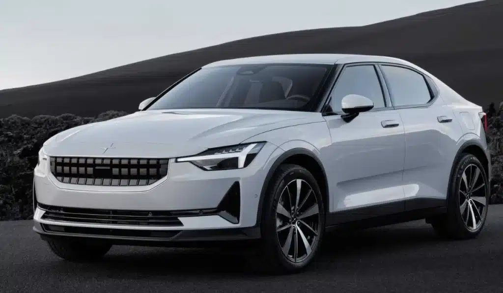 an image showing a white small luxury SUV