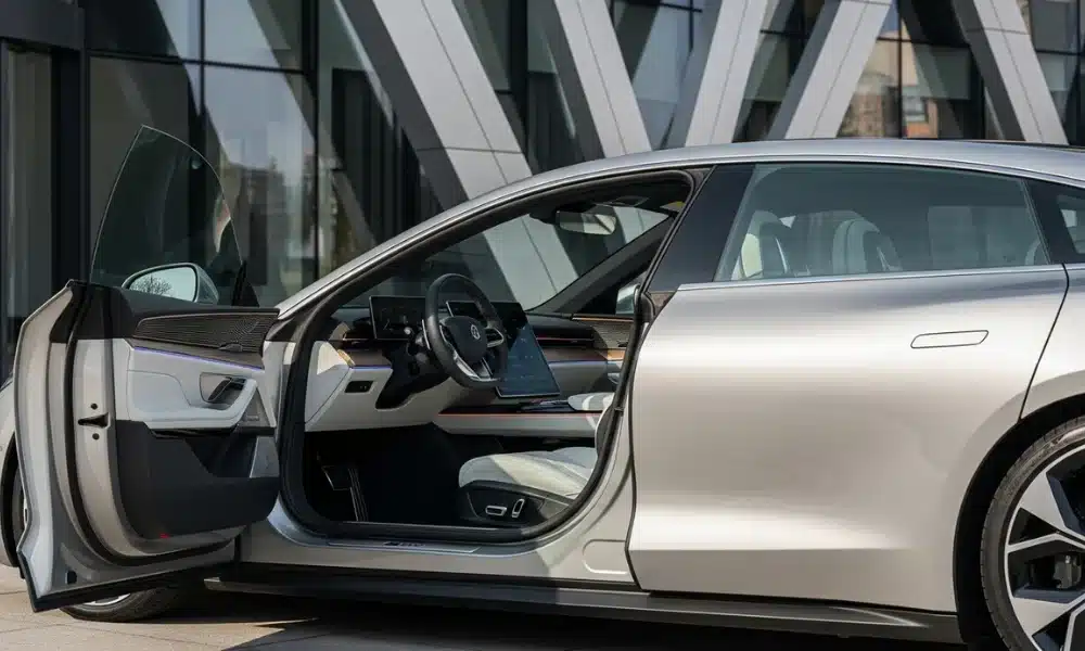 Electric luxury car modern design interior and exterior