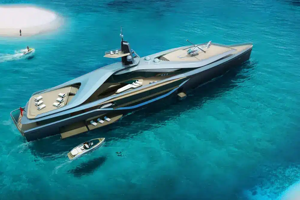Futuristic Oceanco hybrid yacht