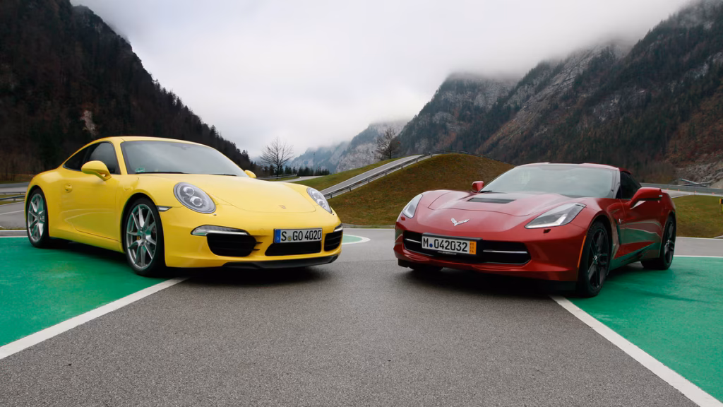 corvette e-ray vs porsche 911