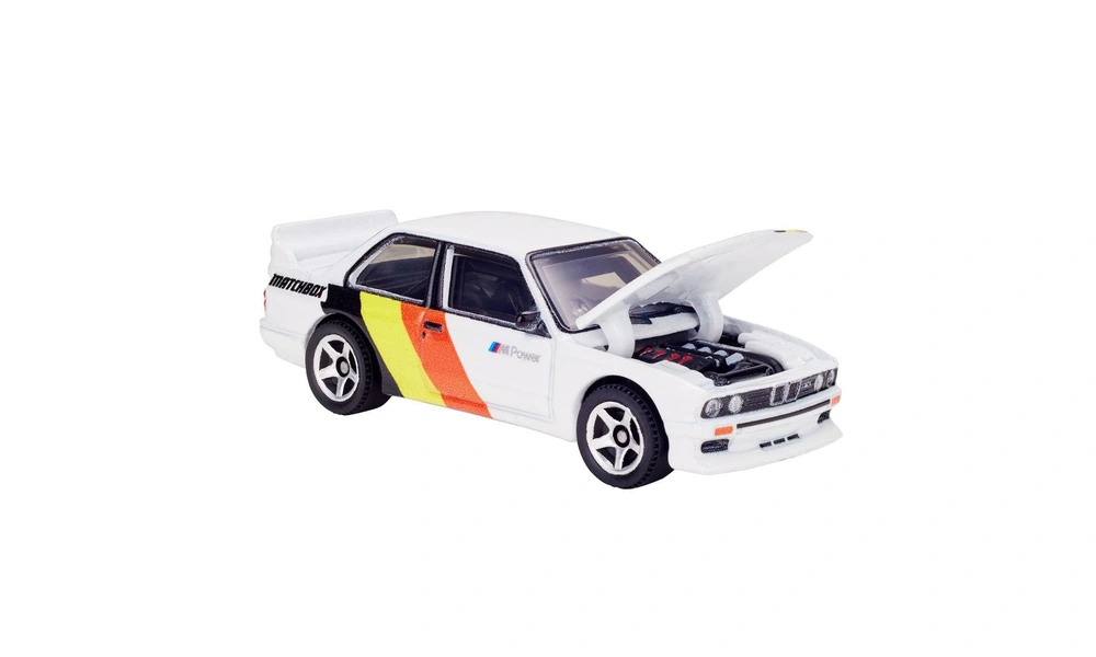 Detailed miniature die-cast car with an opening door.