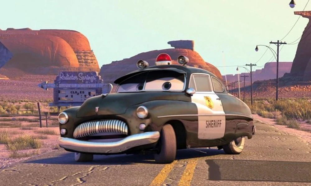 Sheriff police car character from Disney Pixar Cars
