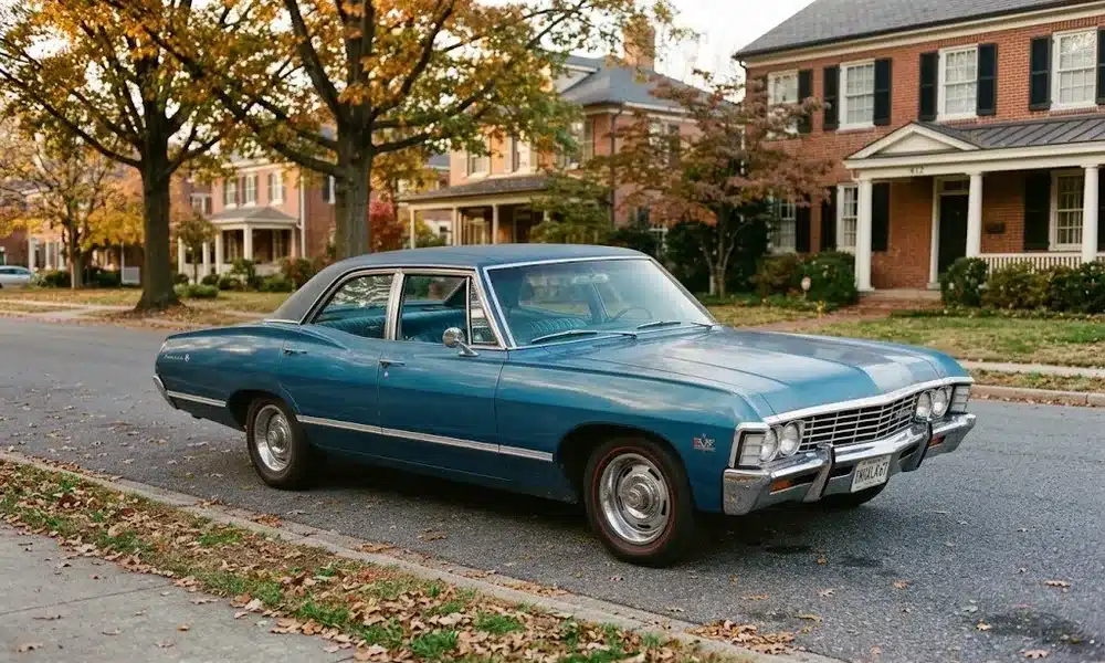 Classic blue 1967 Chevrolet Impala sedan